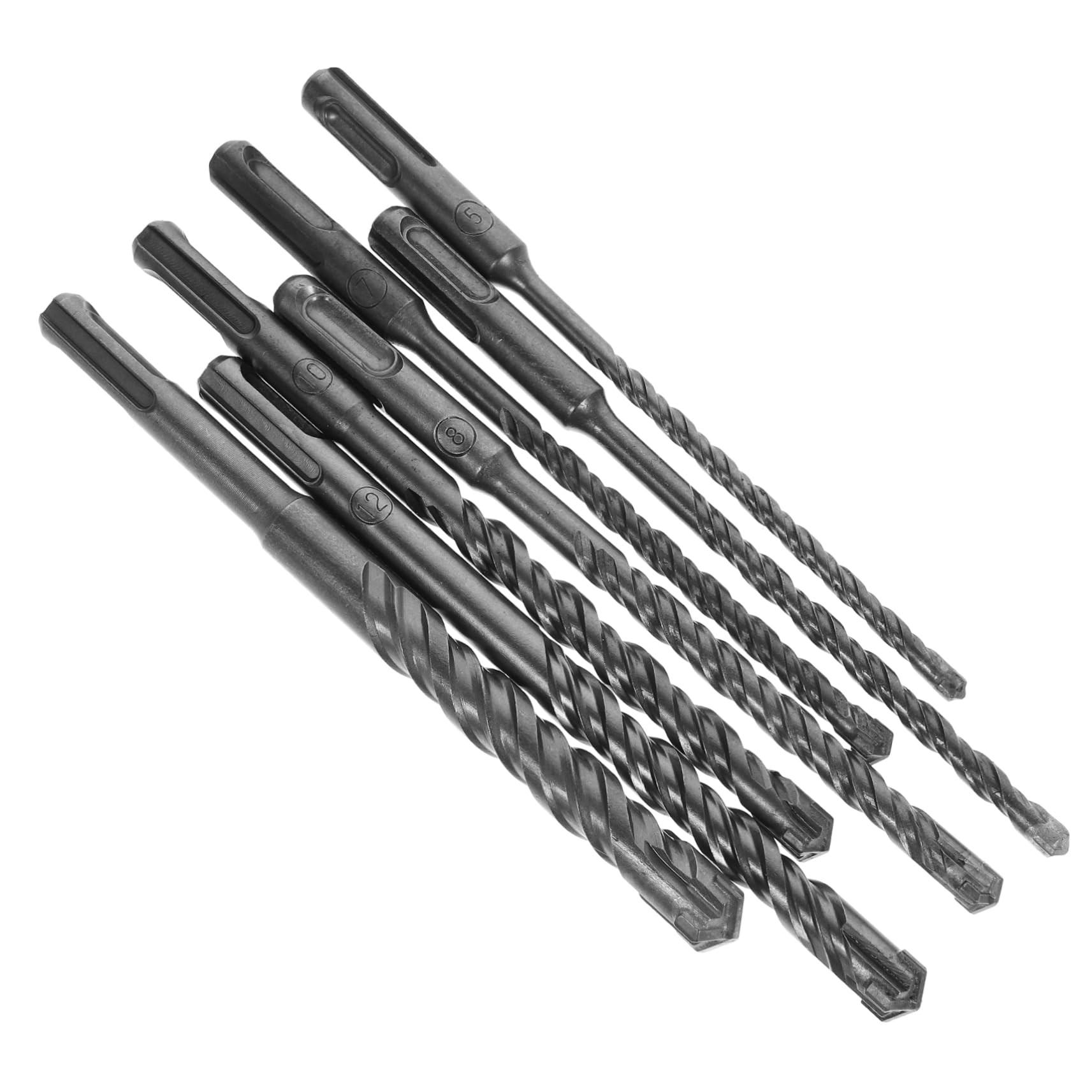 DOITOOL 7Pcs Drill Bit for Concrete Handle Impact Drill Bits for Wall Penetration Heavy Duty for Professional Use