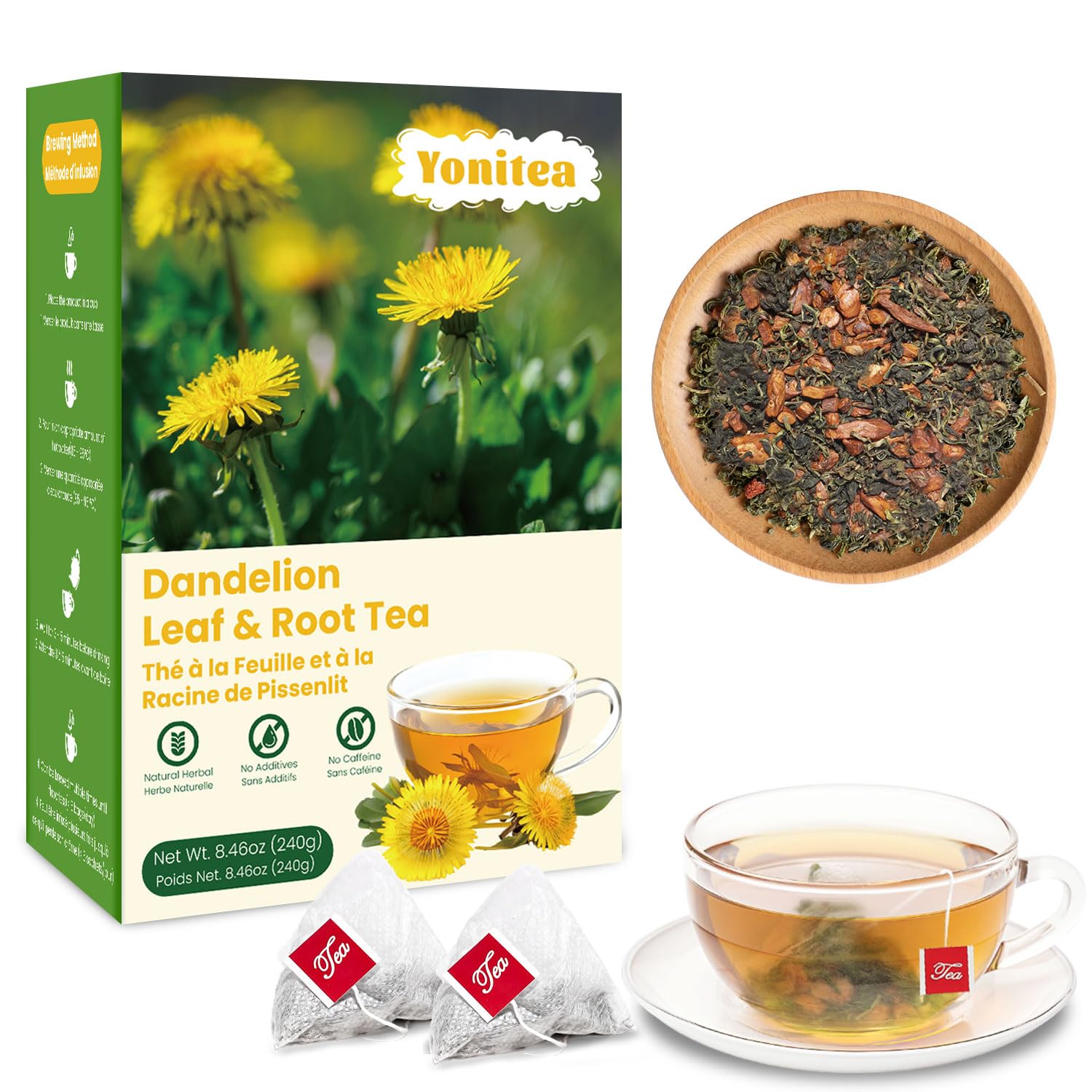 Yonitea Dandelion Leaf and Root Tea, Roasted... Yonitea Dandelion Leaf and Root Tea, Roasted...