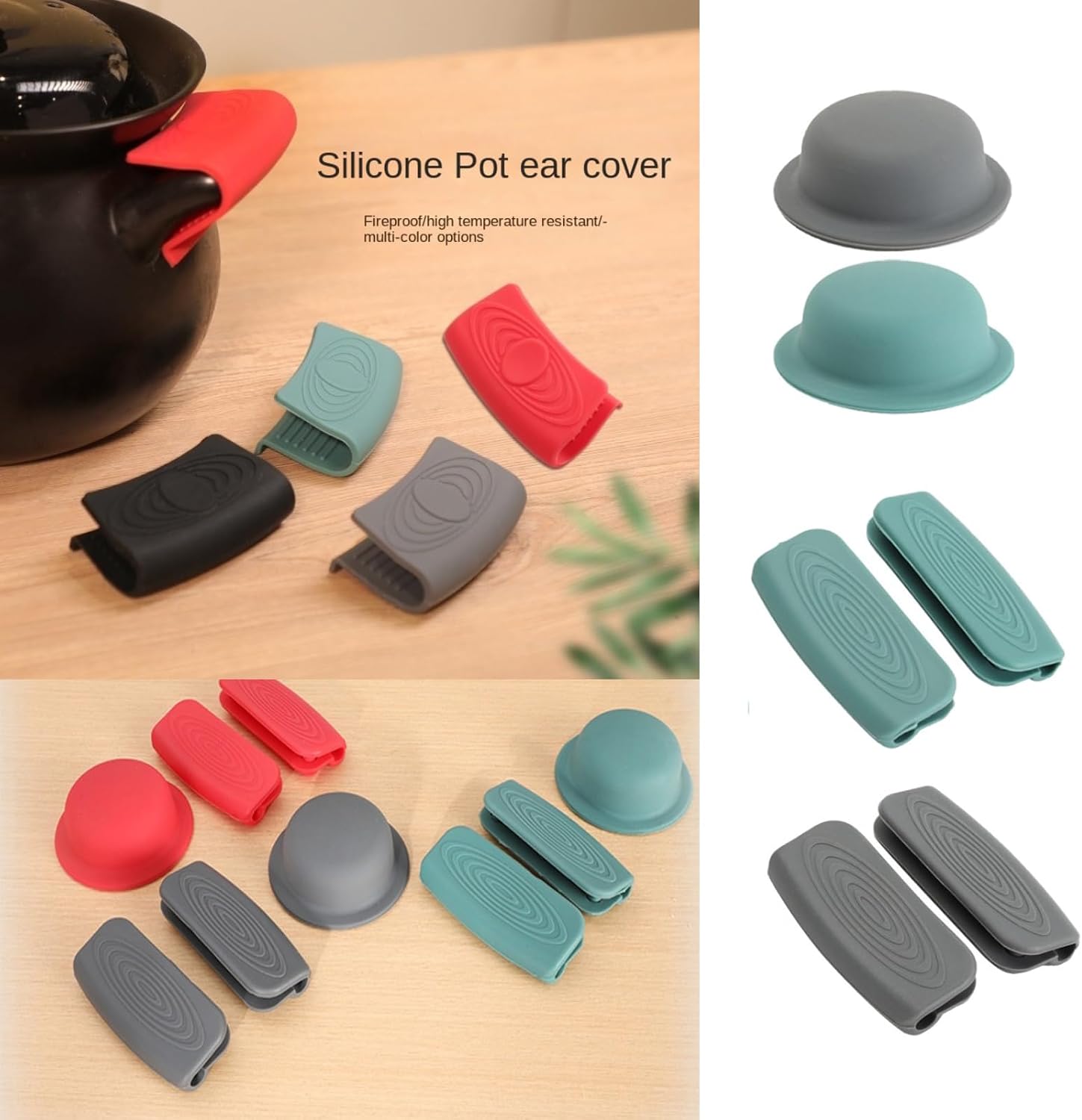 Cast Iron Handle Cover, 6pcs Silicone Universal Pot Lid Covers, Pan Lid Cover for Cooking Baking, Rubber Non-Slip Pot Handle Covers for Metal Pan Skillet. image 3