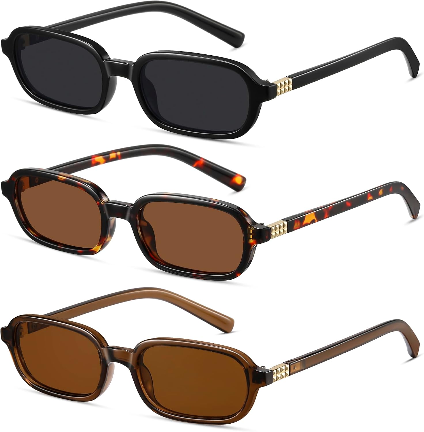 Retro Rectangle Sunglasses for Women Men Trendy Vintage Small Square | Sun Glasses 90s Fashion Cute Sunnies CL010