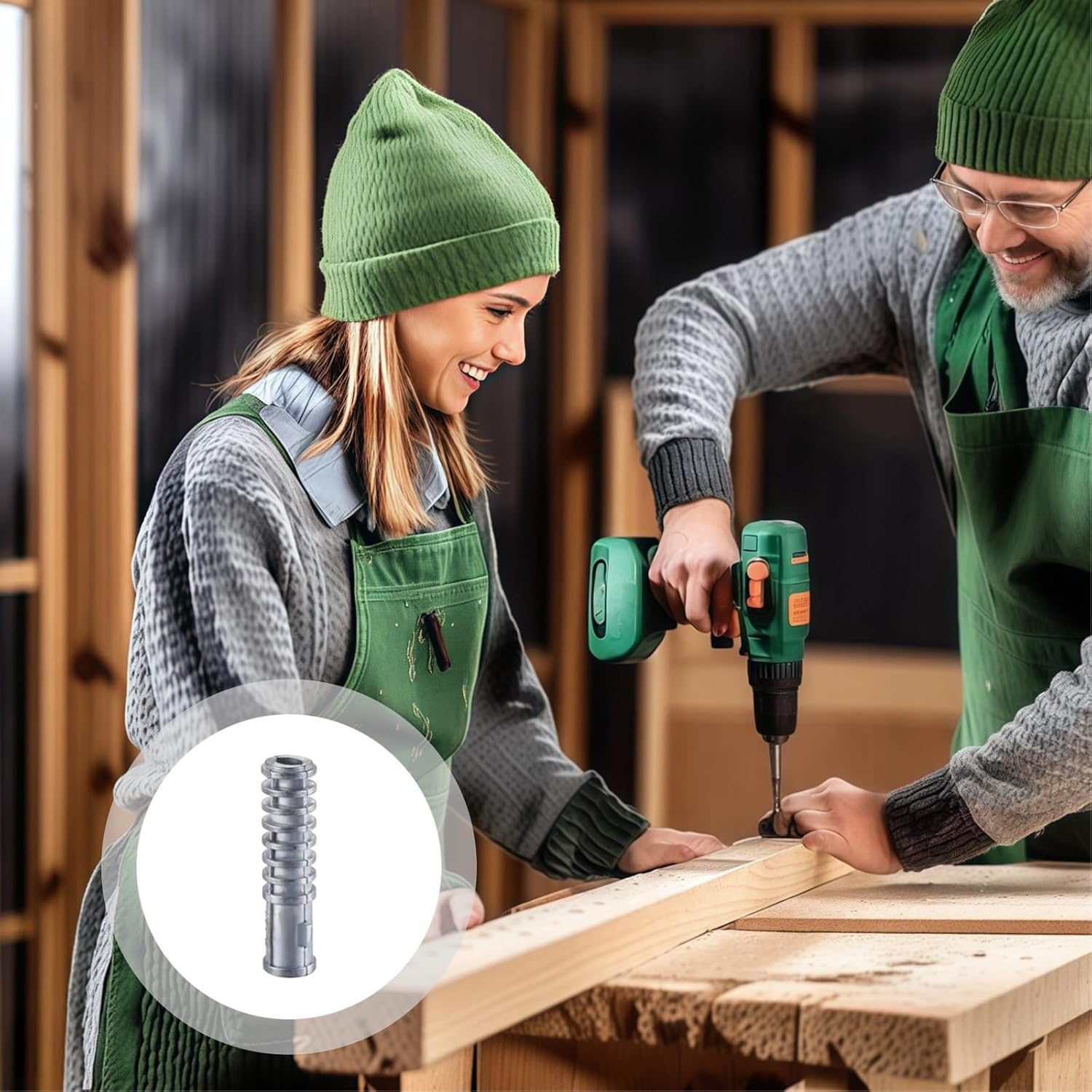 30 Pack Strong, Quality, Galvanized Finish, Cylindrical Design, 5/8 Concrete Bolts, Shield S for Wood, Zinc Alloy Wood Expansion Bolts