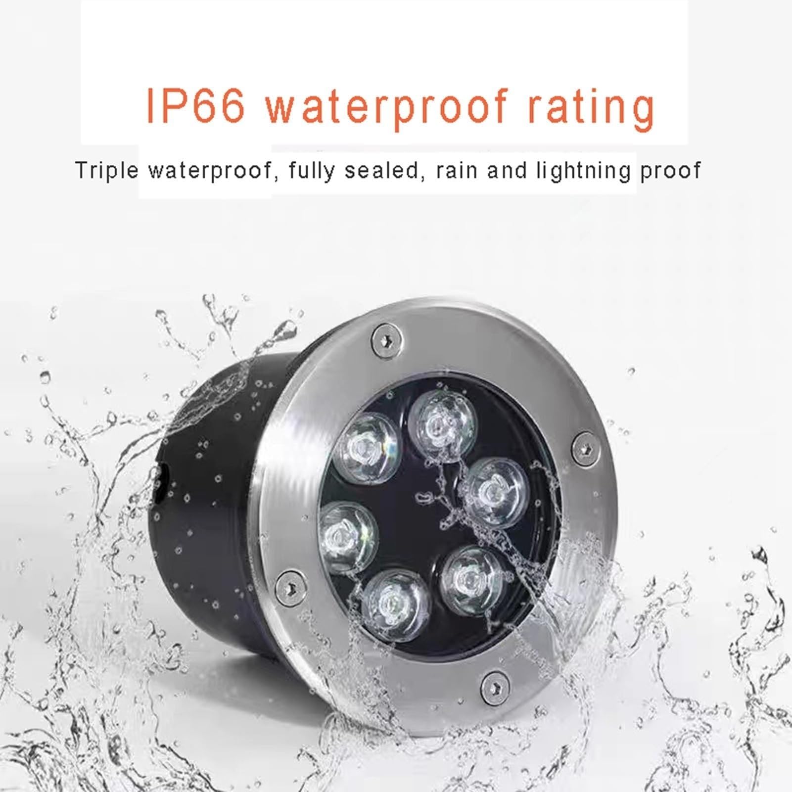 Oświetlenie podziemne LED-reflektory wpuszczane,wodoodporne IP66,zewnętrzne,wpuszczane,12 V,lampa ogrodowa,do patio,ścieżek,trawników,chodników,tarasów,wpuszczane w ziemię (niebieskie,1