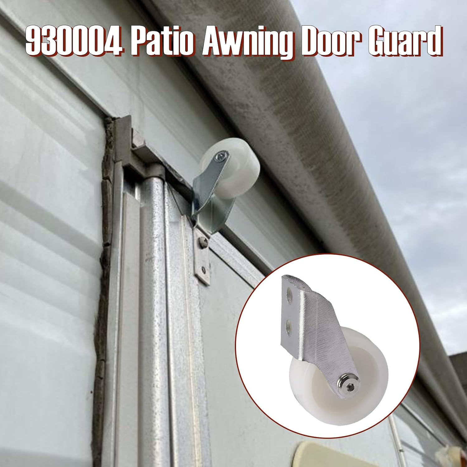 RV Awning Door Roller for Patio Awning Roller and Emovable Awning Roller Replacement White 1Pcs