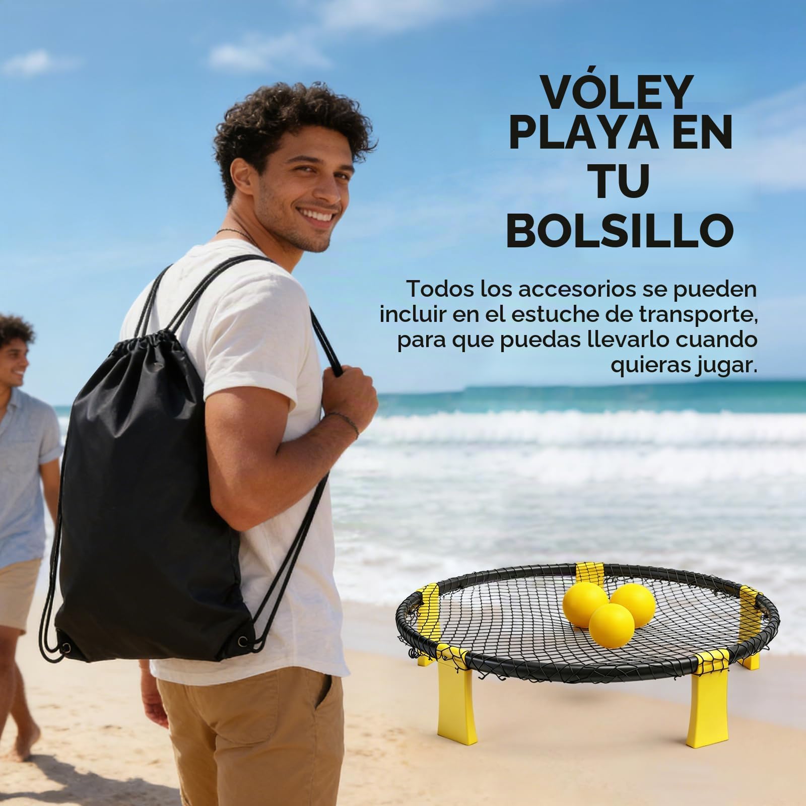 Blinngo Jeu de 3 balles avec sac de transport et bande lumineuse (uniquement pour kit professionnel) – Jeu de piques pour intérieur et extérieur, pelouse, plage, jardin et parc