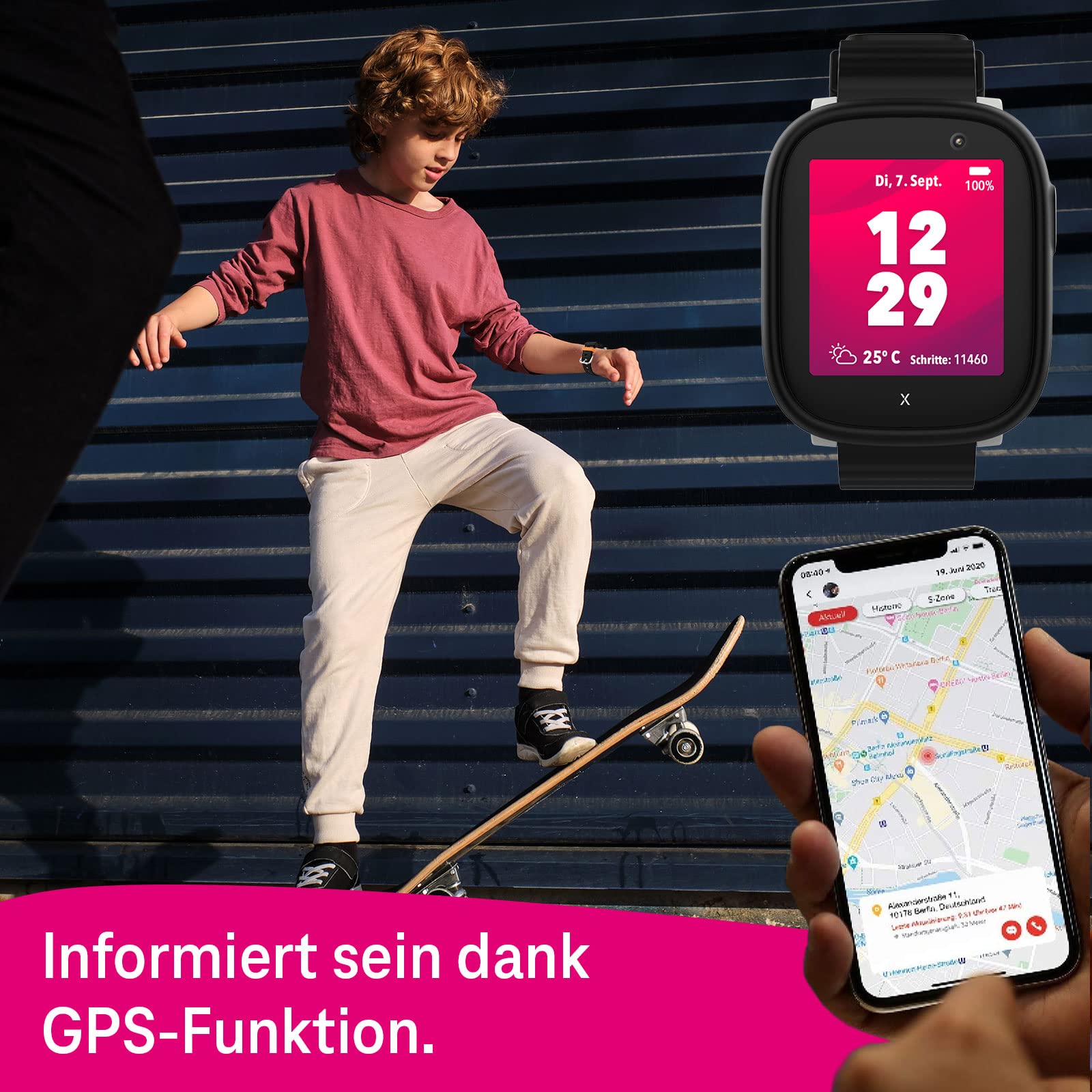 Xplora X6 Play Smartwatch Schwarz für Kinder I mit GPS-Tracker & SOS-Taste I inkl. Mix&Match Wechselzubehör I Kids Watch mit Kamera & Schrittzähler I Telefonuhr I Amazon Gutschein bei SIM-Aktivierung
