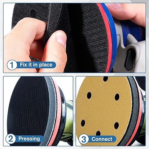 Miniatura 12 de SPEEDWOX Almohadilla de esponja suave de 2 pulgadas con gancho y bucle, paquete de 5 almohadillas de espuma suave, esponja de lijado, almohadilla