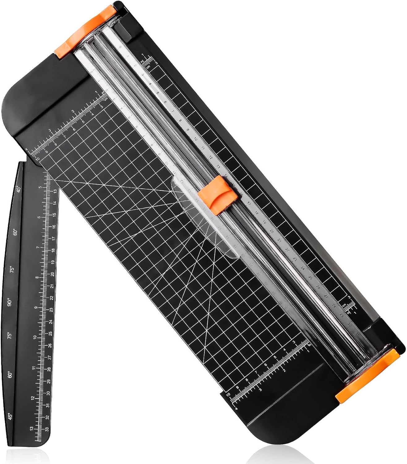 Paper Trimmer Ruler PRIDEEP A4 Paper Cutter 12 Inch Titanium Portable Paper Trimmer with ...