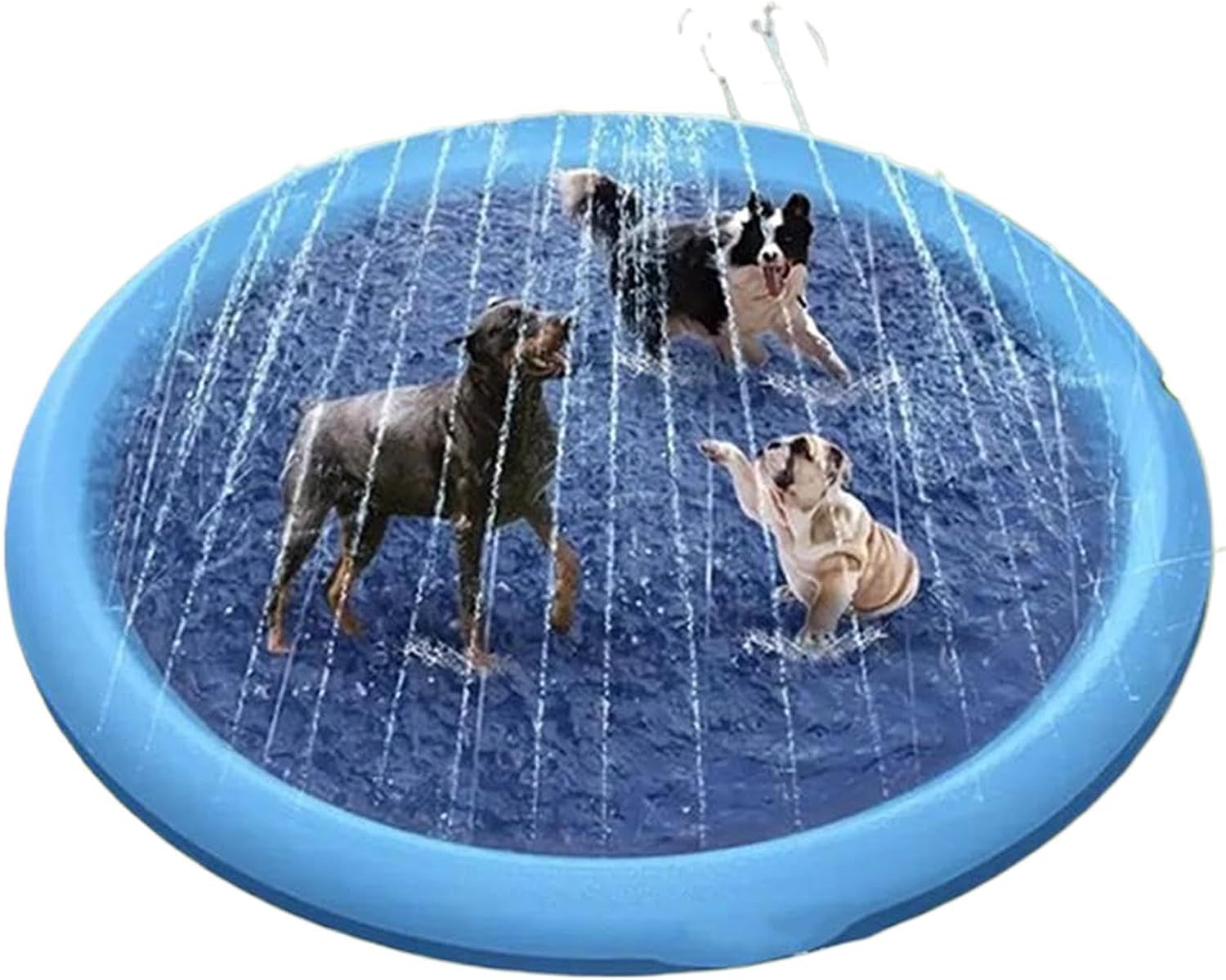 Splash mata dla psów, letnia antypoślizgowa mata wodna na zewnątrz, dla chłopców dziewcząt w wieku przedszkolnym rodzinnym na podwórku do przedszkola na kemping na plażę do ogrodu na trawnik