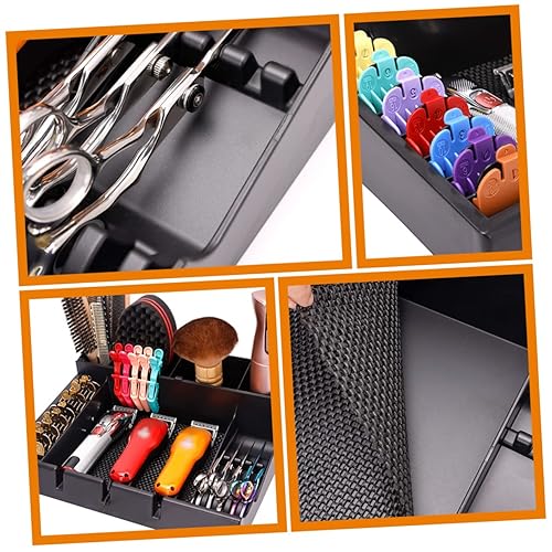 Miniatura 6 de Clipper para estuche de almacenamiento, estación de corte de pelo portátil, recortadora profesional, peluquero con bandeja para el cabello, muescas,