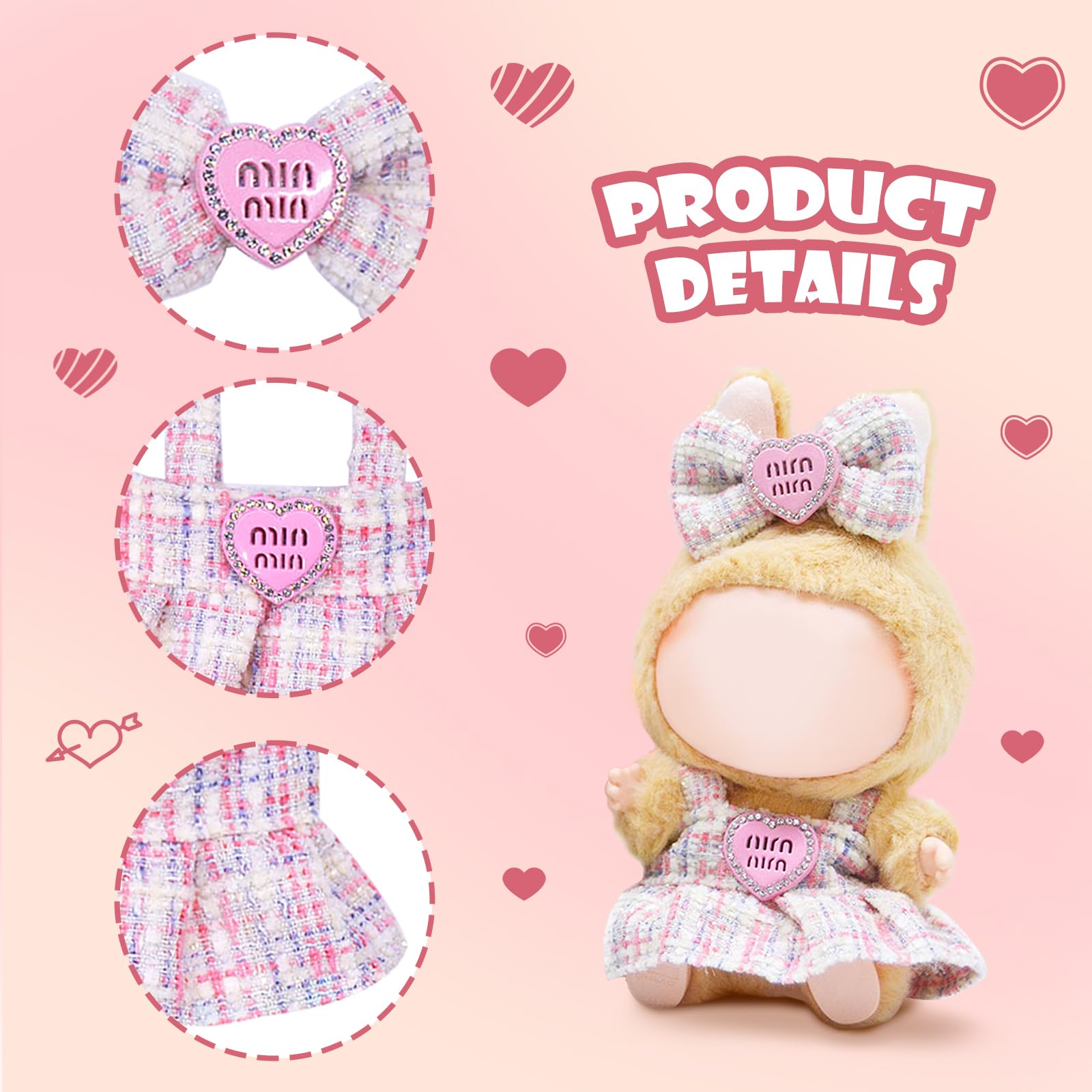 Rolcheleego 3 Pcs Doll Clothes Compatible with 17cm Dolls - Image 4