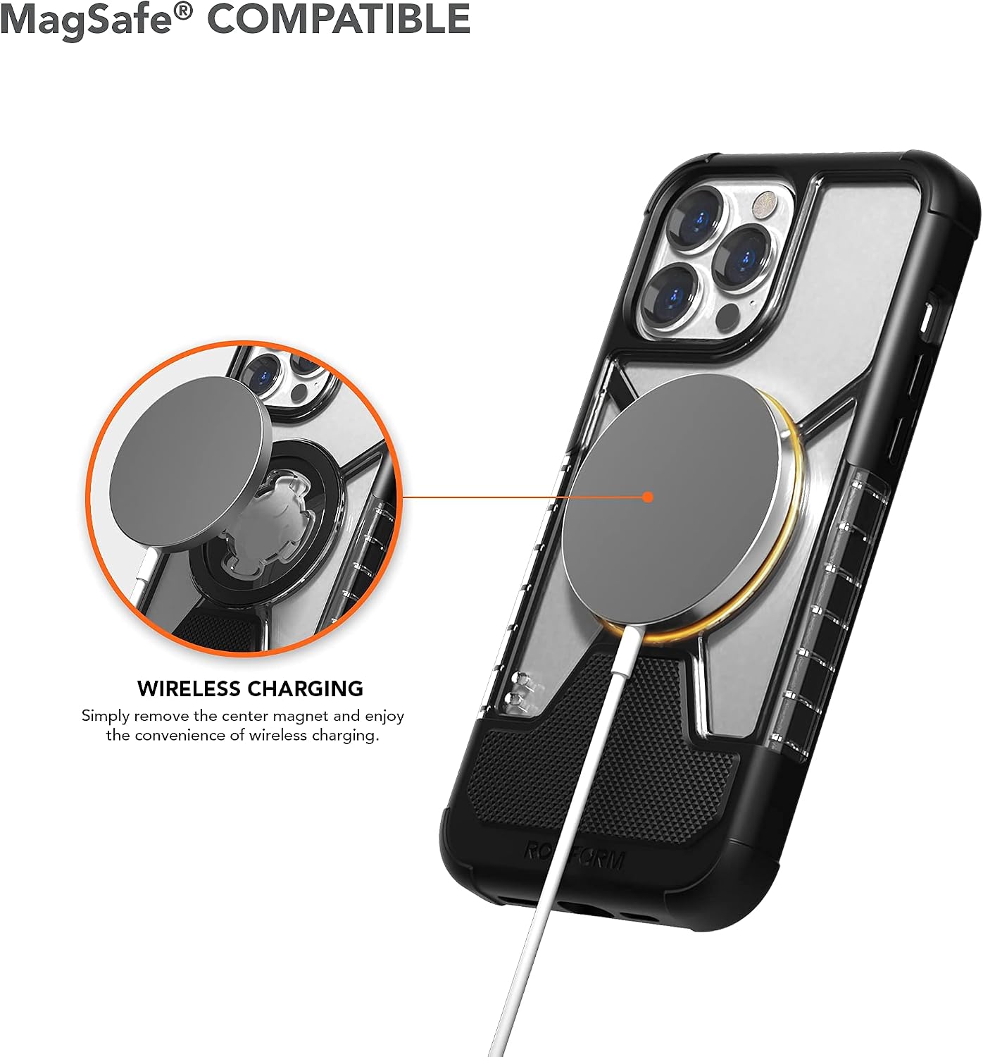 Rokform - iPhone 13 Pro Crystal Case + Super Grip Vent Mount for Car, Truck, or Van