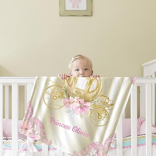 Miniatura 5 de Mantas de bebé personalizadas con nombre, manta de bebé personalizada para niñas, regalos de bebé, manta suave y cálida para recepción de pañales de