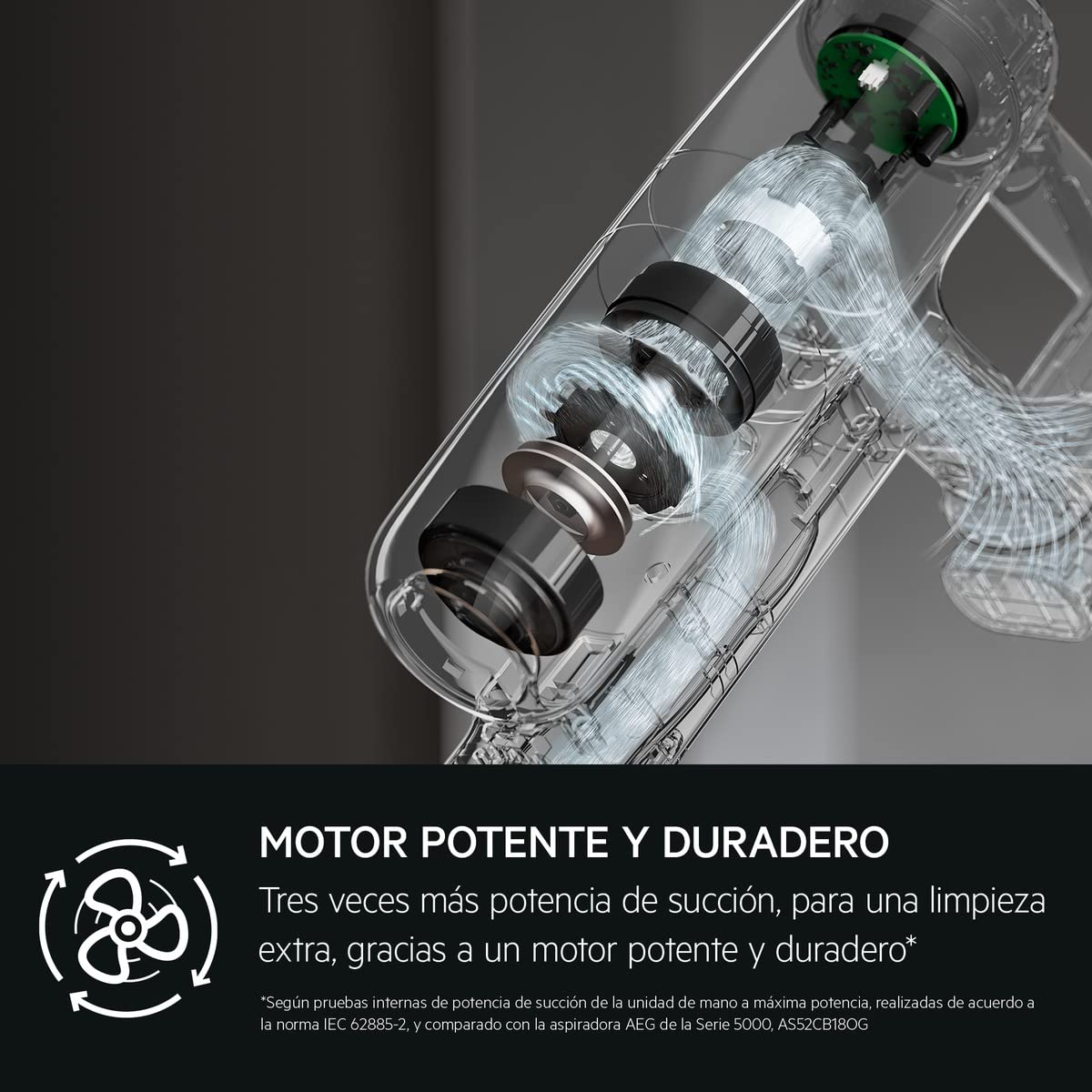 AEG AP71UB14AM Aspiradora Sin Cable, 14,4 V, Autonomía de 50 min, Batería Extraíble, Filtración en 5 Etapas, 4 Velocidades, Incluye Accesorios, Aspirador Escoba y Mano, Gris