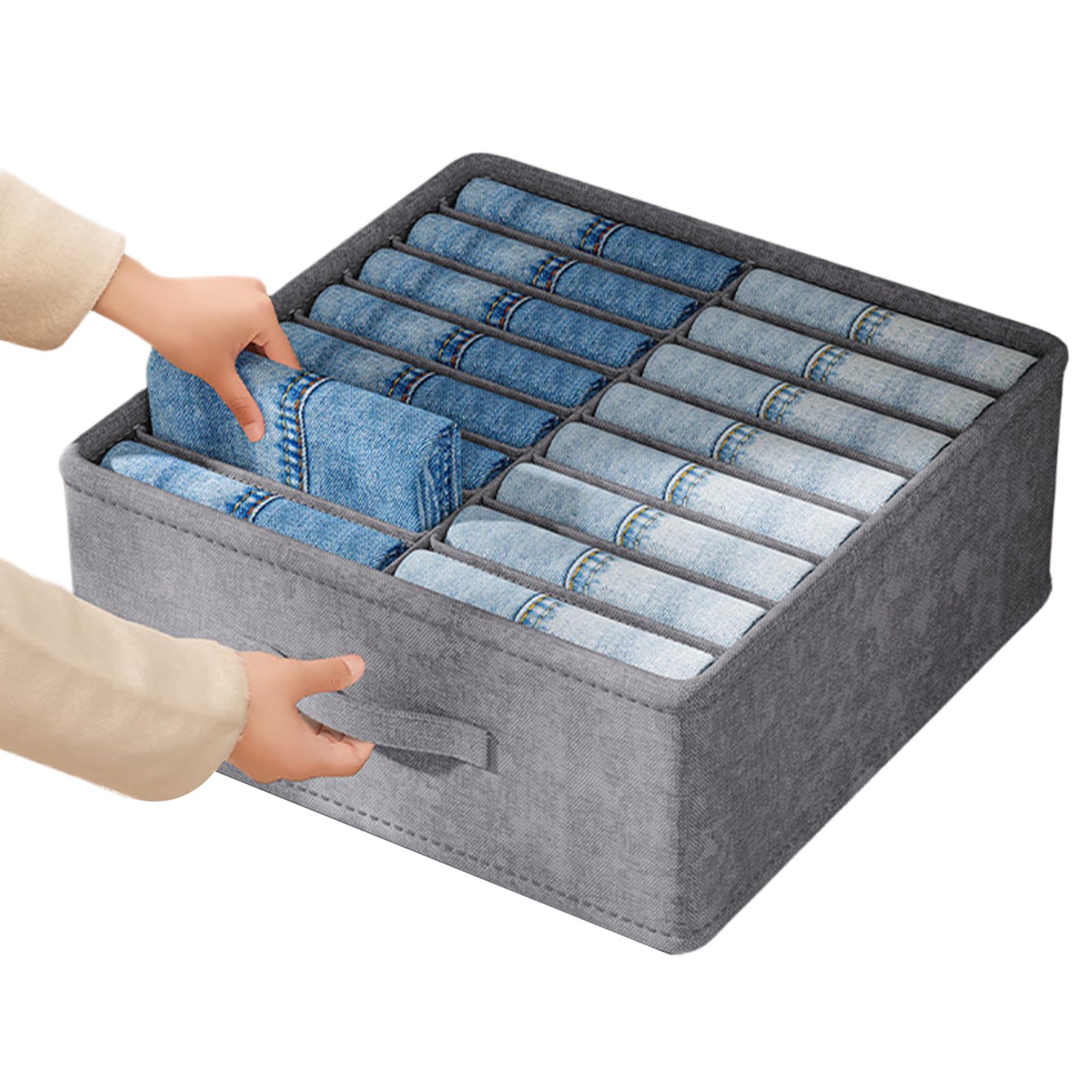 Set Contenitori Modulari Antipolvere In Tessuto | Organizer Pieghevole Per Cassetti | 40x30x12 Cm | Traspirante