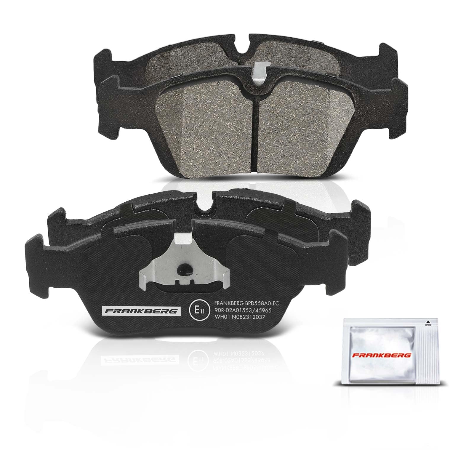 Frankberg Bremsensatz inkl. 4x Bremsscheiben + 8x Bremsbeläge Vorne Hinten Kompatibel mit 3er Compact E46 3er E46 3er Touring E46 Replace# 34216750190, 34111164498