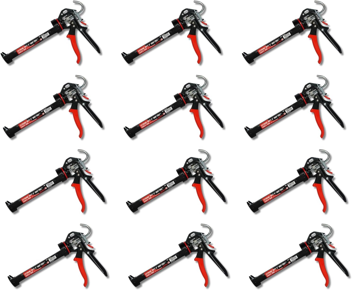 Red Devil 3989 9" Extreme Duty Caulk Gun-Thrust Ratio 26:1, 12-Pack, Black, 12 Pack