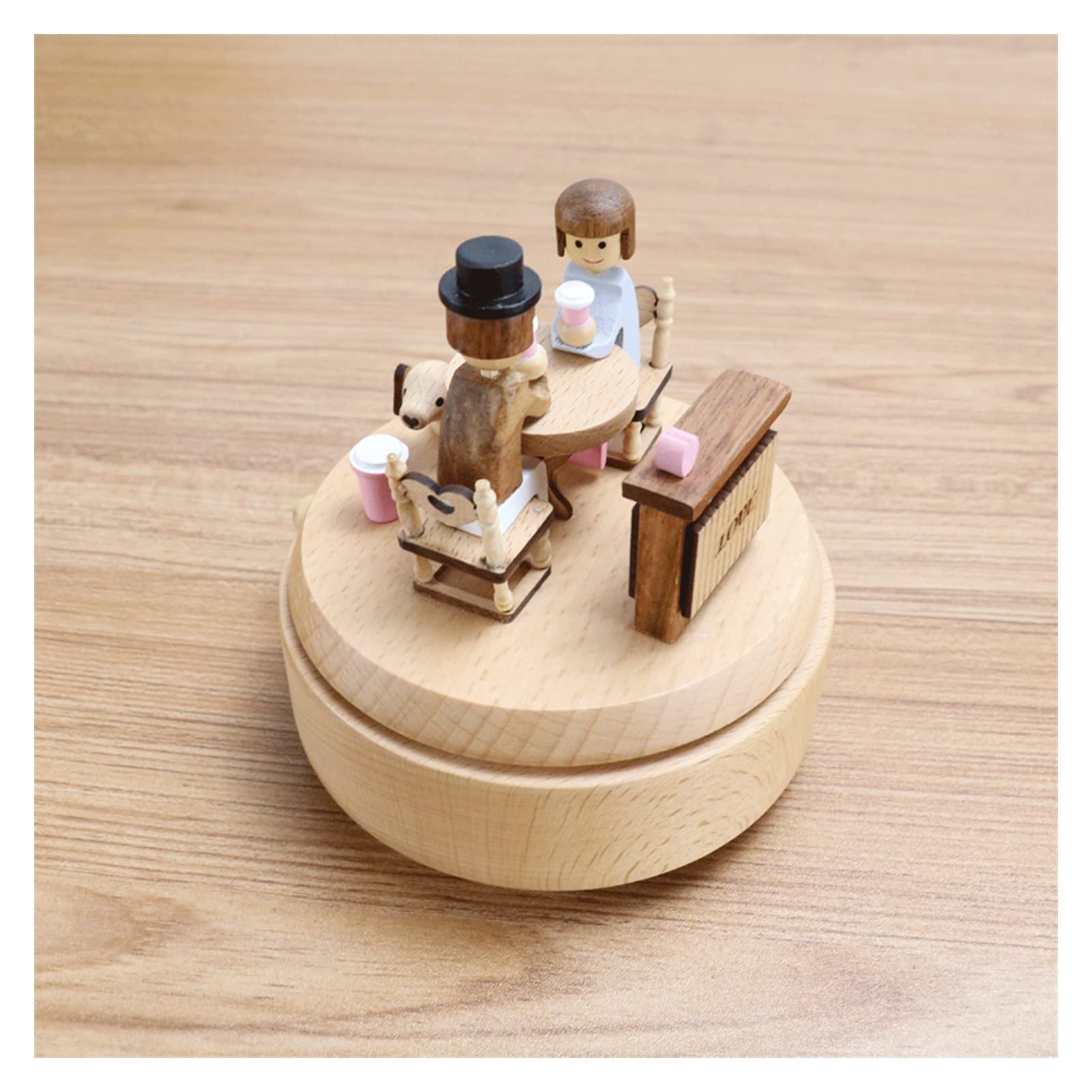 Carillon, per Ragazze Donne Scatola di musica in legno scatola musicale coppia regalo di compleanno regalo di nozze for ragazza, amico, fidanzata, regalo a mano, scatola di musica per Compleanno Natal