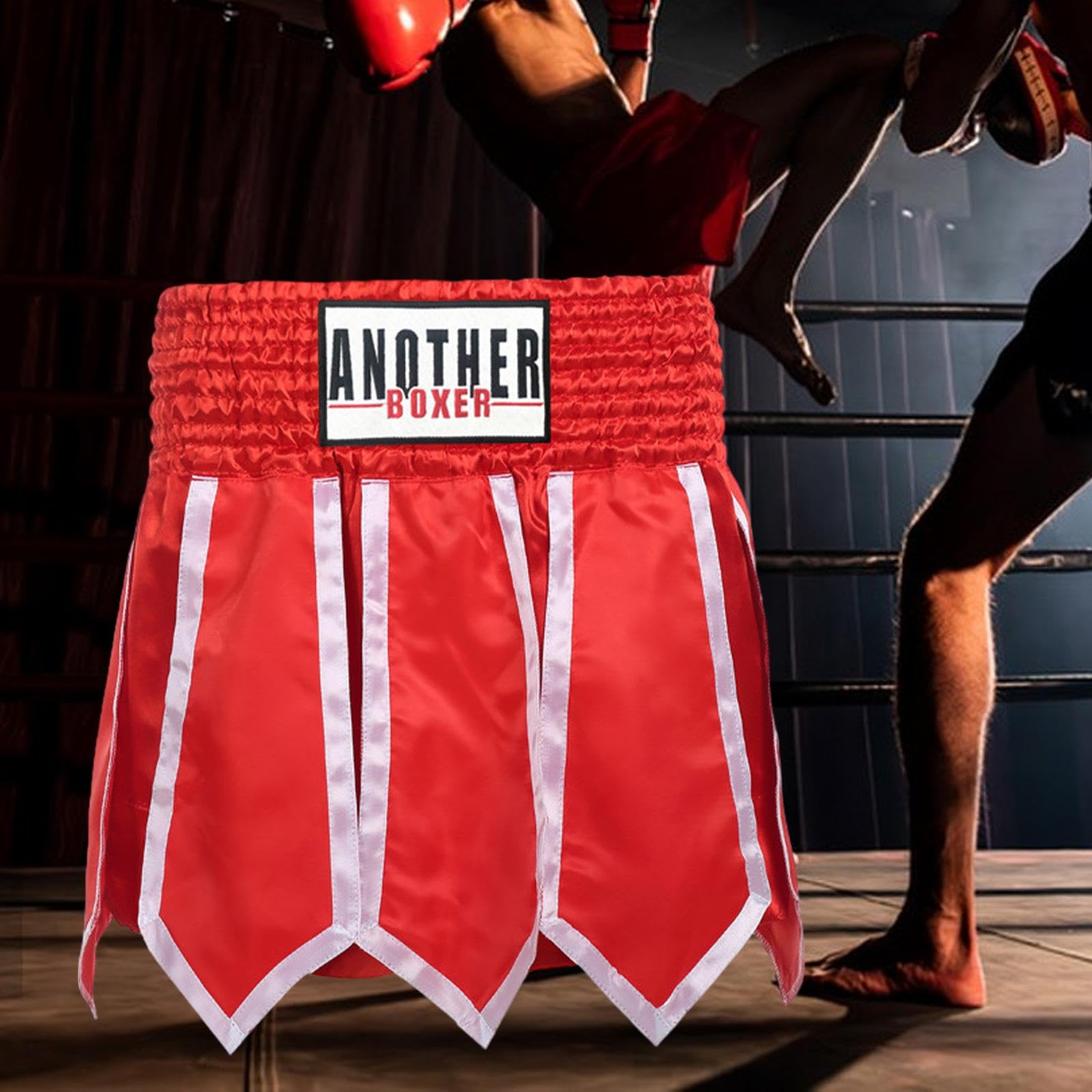 Boxershorts Muay Thai Trainingsshorts Kickboxhose Kampfsport Hose aus Atmungsaktivem Polyestermaterial mit Elastischem Bund Und Seitlichen Schlitzen