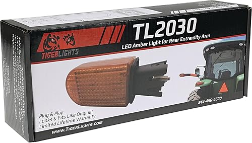Miniatura 7 de TIGERLIGHTS Tiger Lights TL2030 - Luz LED ámbar para brazo de extremidad trasera de 12 V, compatible con/reemplazo para John Deere T670, 4040, 4050,