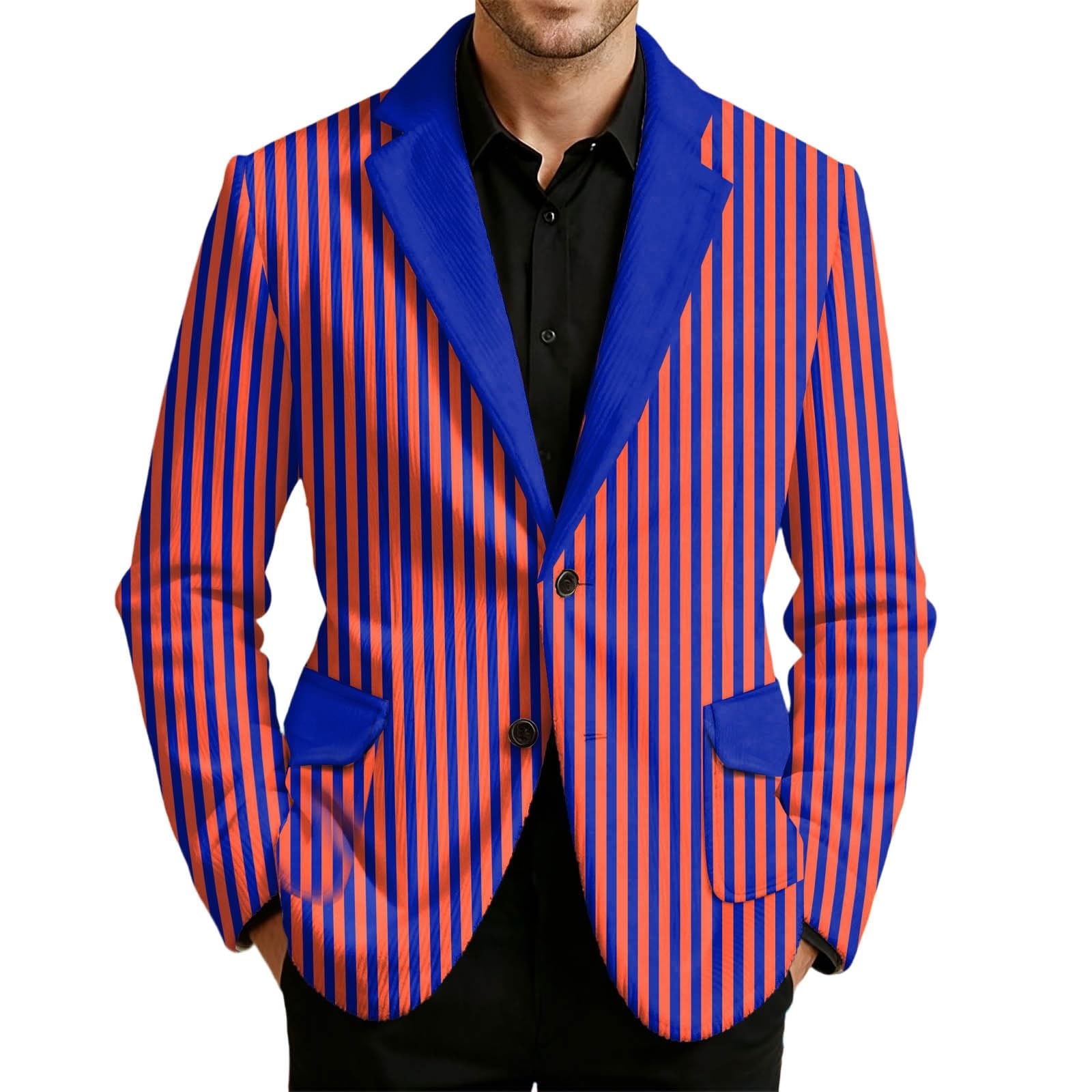 Men's Cologne Clown Corduroy Jacket, Red and White Striped Printed Jacket, Funny Multicolored Jacket, Carnival Blazer, Circus Director Costume, Cosplay Blazer, Fasching Party Jacket, XL