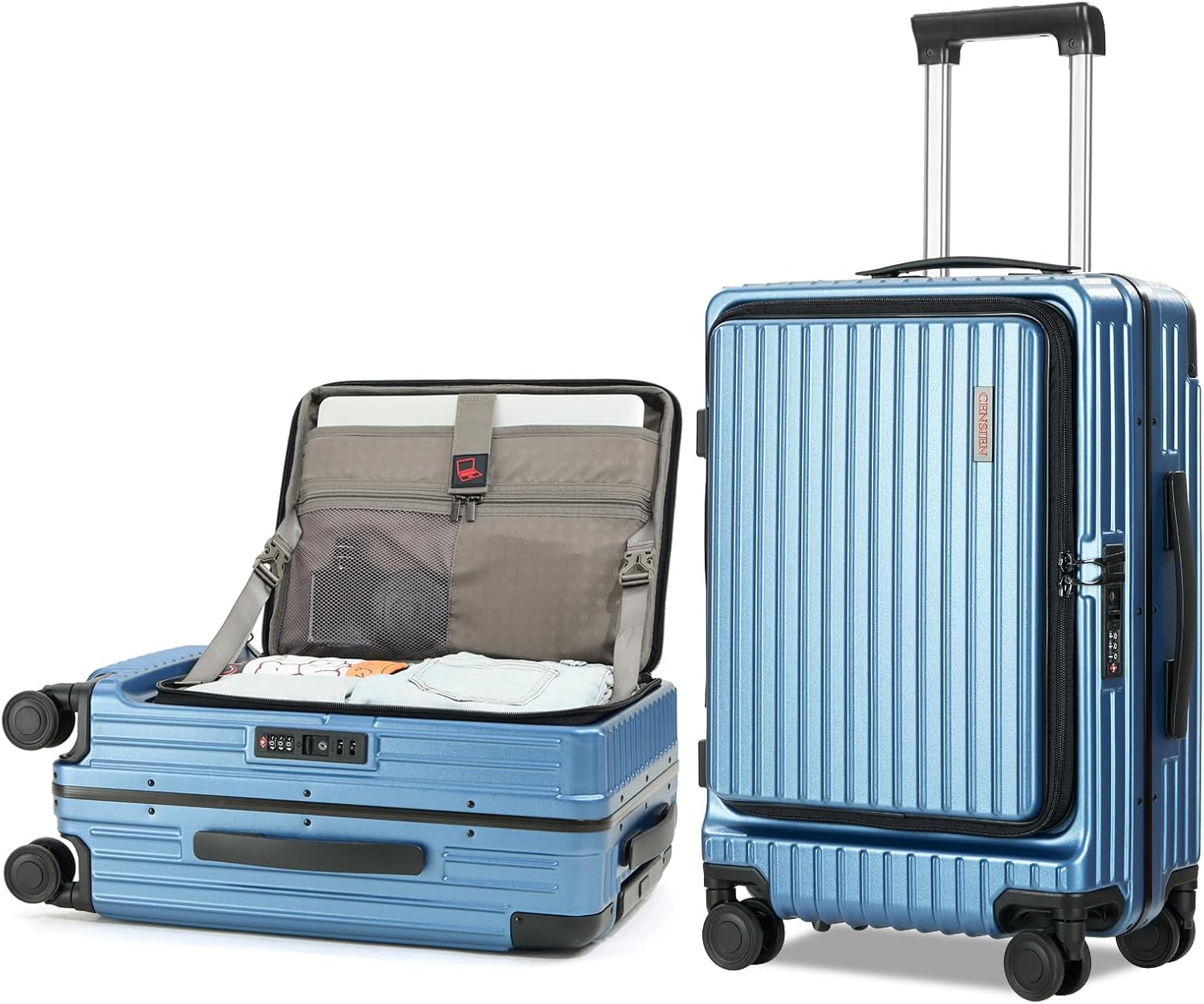 CENSIEN 20 Inch Lightweight Aluminum Frame Carry On