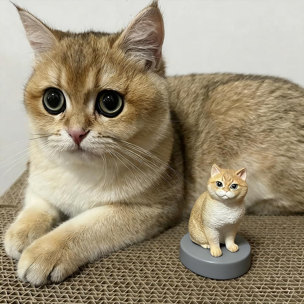 Statuetta personalizzata per cani e gatti Pet Bobblehead per gli amanti di cani o gatti, scultura personalizzata statua animale regali commemorativi per il proprietario di animali domestici