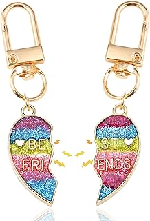 EQLEF llavero amigas, 2pcs niños llavero amistad llaveros para mejores amigas llaveros amigas llavero de la amistad de gra...