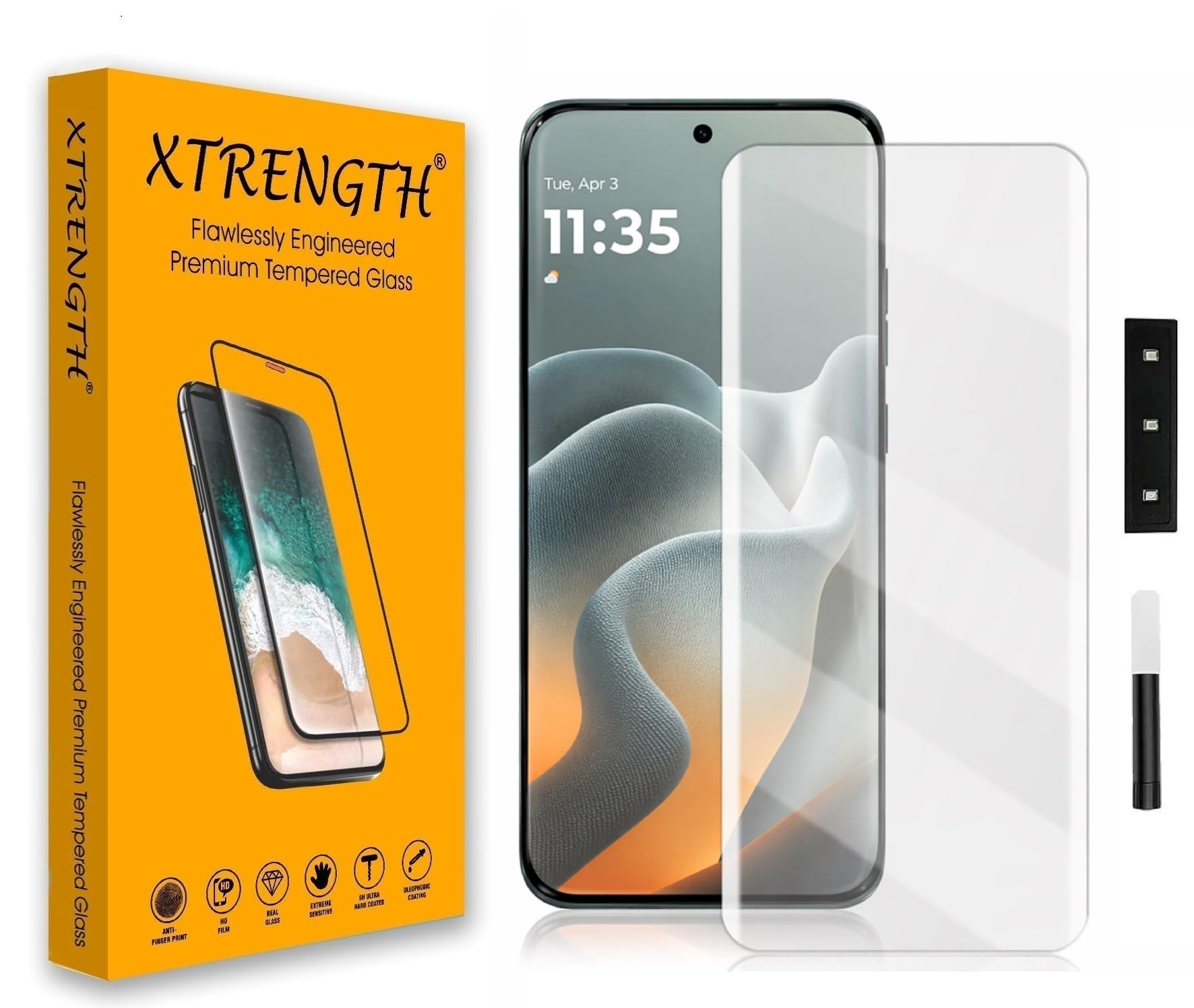 Advanced HD+ Curved UV Tempered Glass Gorilla Screen Protector Designed for Motorola Edge 70 Fusion 5G - Full Screen Coverage with Easy Installation Kit (Anti-Scratch)-picture-14
