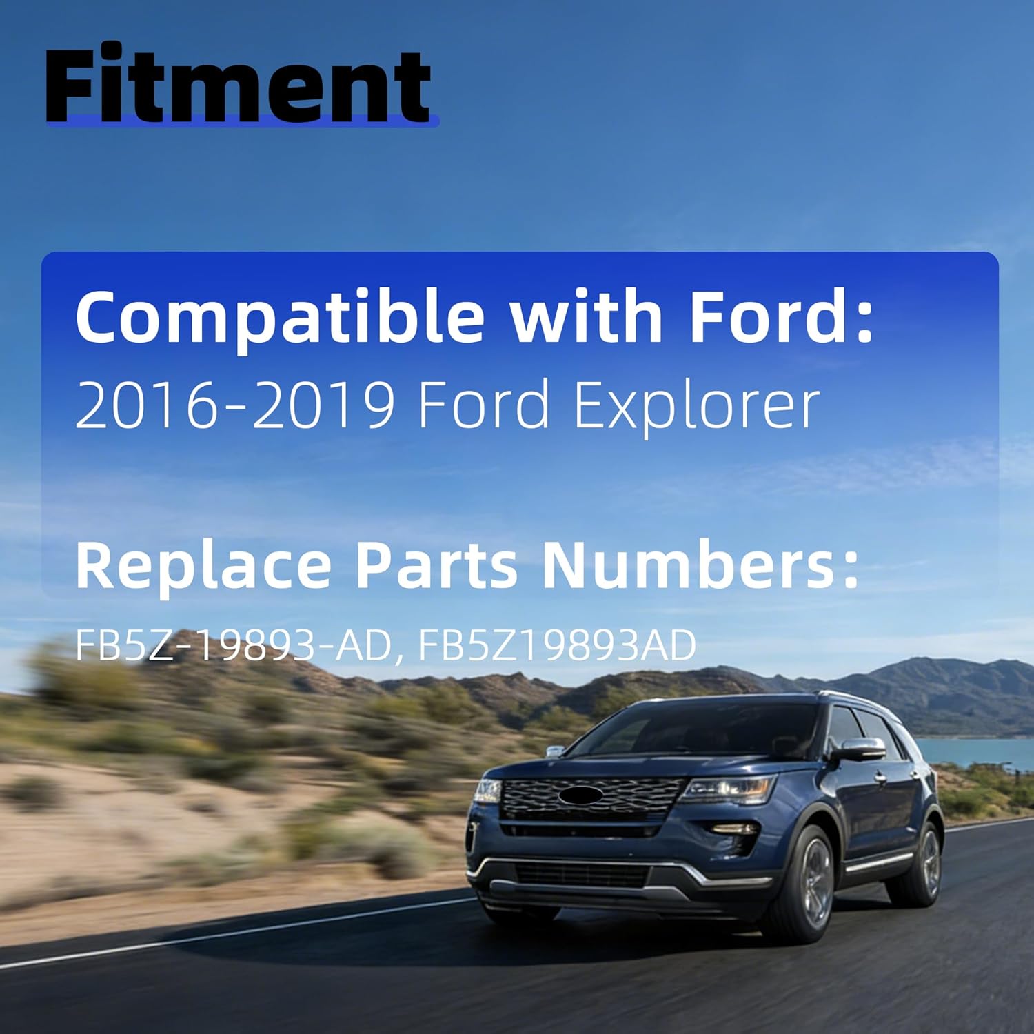 A/C Heater Vent FB5Z-19893-AD Dual Center Dash Air Vent Compatible with Ford Explorer 2016 2017 2018 2019 Center Dashboard Air Outlet Louver Replace OE FB5Z19893AD