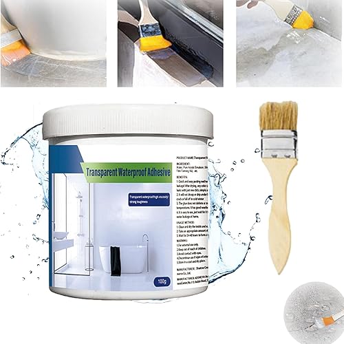 Miniatura 10 de RJDJ Revestimiento impermeable transparente, pegamento impermeable transparente para baño Fourpeople, adhesivo líquido transparente, sellador