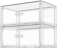 Vista 1 de Vtopmart - 2 paquetes de grandes contenedores de almacenamiento apilables transparentes de 27QT, contenedores de almacenamiento de plástico