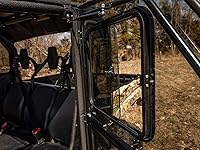 Vista 5 de SuperATV Yamaha Viking Cab Enclosure Doors, See Fitment, Made of Scratch Resistant Lightly Tinted Polycarbonate, Side Mirrors Included, Built in