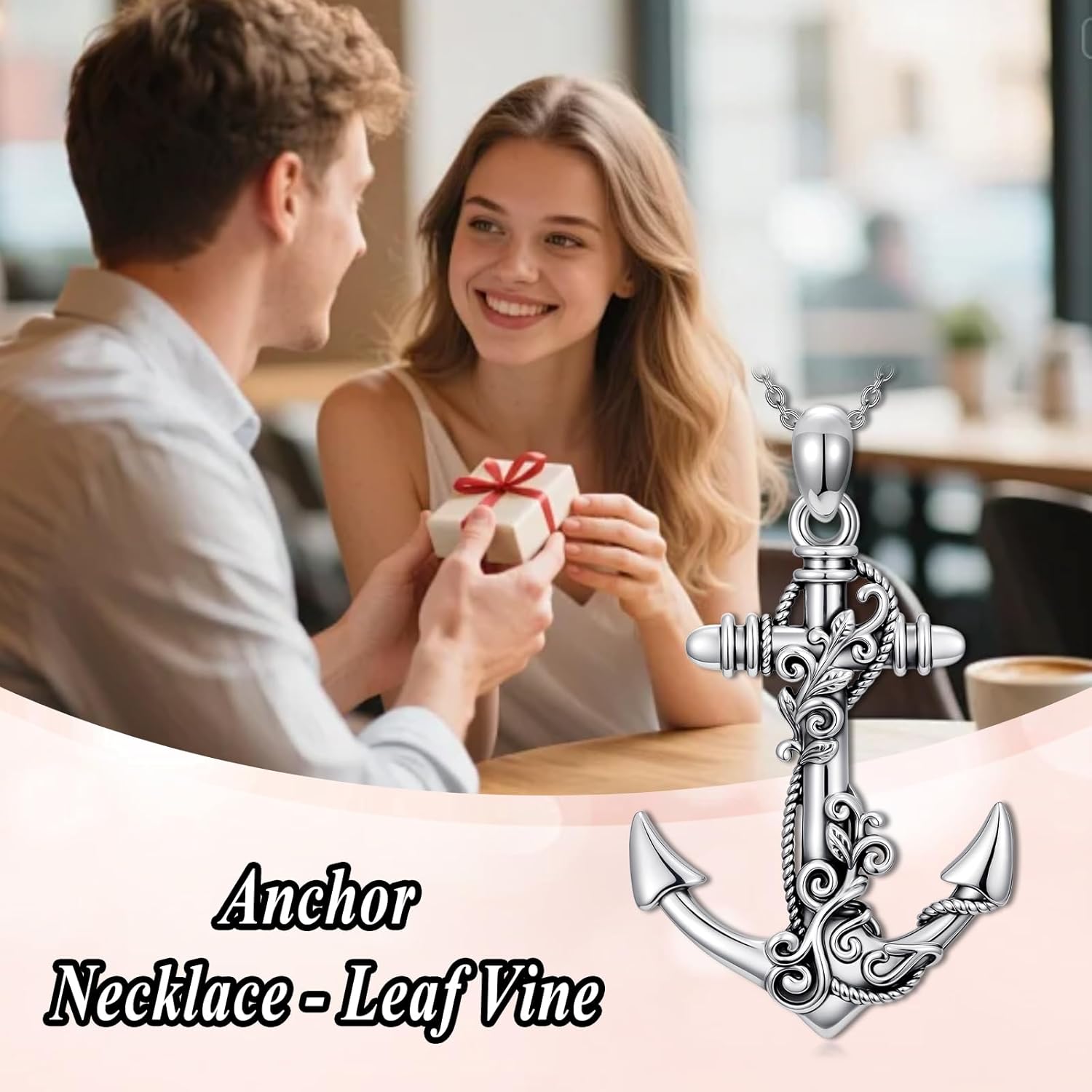 Anchor Necklace for Women 925 Sterling Silver Nautical Pendant Jewelry Sailor Valentines Day Mothers Day Gifts for Women - Image 3