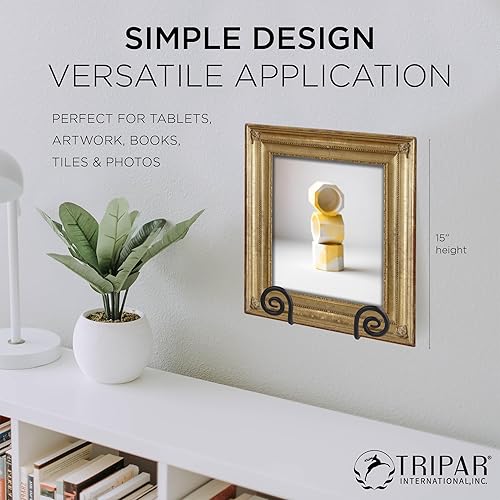 Miniatura 2 de Tripar, caballete para visualización de metal, grande, color negro