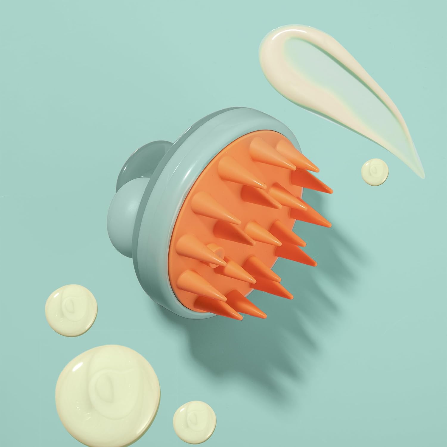 Nature Spell Shampoo Dispensing Scalp Massager with Soft Silicone Brush | Suitable for All Hair Types, Waterproof & Easy to Clean