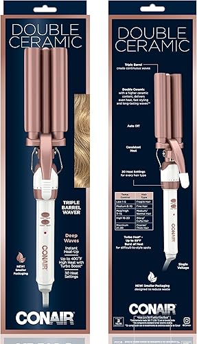 Miniatura 7 de Conair Curling Iron Triple Barrel Double Ceramic Hair Curling Wand Hair Styling Tools  Appliances