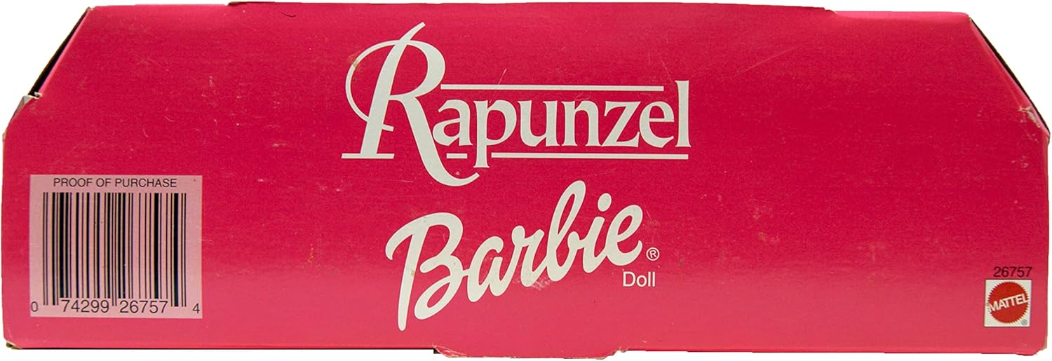 Barbie Rapunzel Pink Gown with Gold Glitter Pink Crown