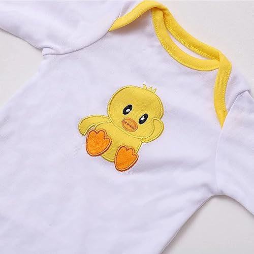 Miniatura 4 de Muñecas de bebé Reborn Accesorios de ropa amarillo para bebé recién nacido de 17 a 23 pulgadas Juego de ropa de bebé recién nacido y niño Juego de 5