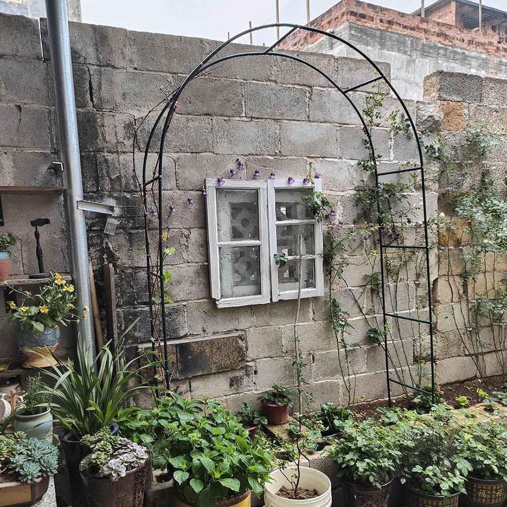 Outdoor Metal Garden Arch Heavy Duty Rose Arbor Climbing Plants Support Archway Large Wedding Arches 140Cm 180Cm 240Cm 120Cm Wide,White,W1.8M*H2.2M