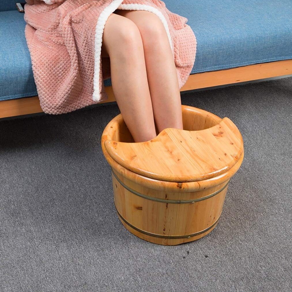 Holz-Fußbecken, Massivholz-Fußwanne, Pediküre-Schüssel, Spa-Massage, Pediküre-Fässer, Haushalts-Fußbad, Massagegerät