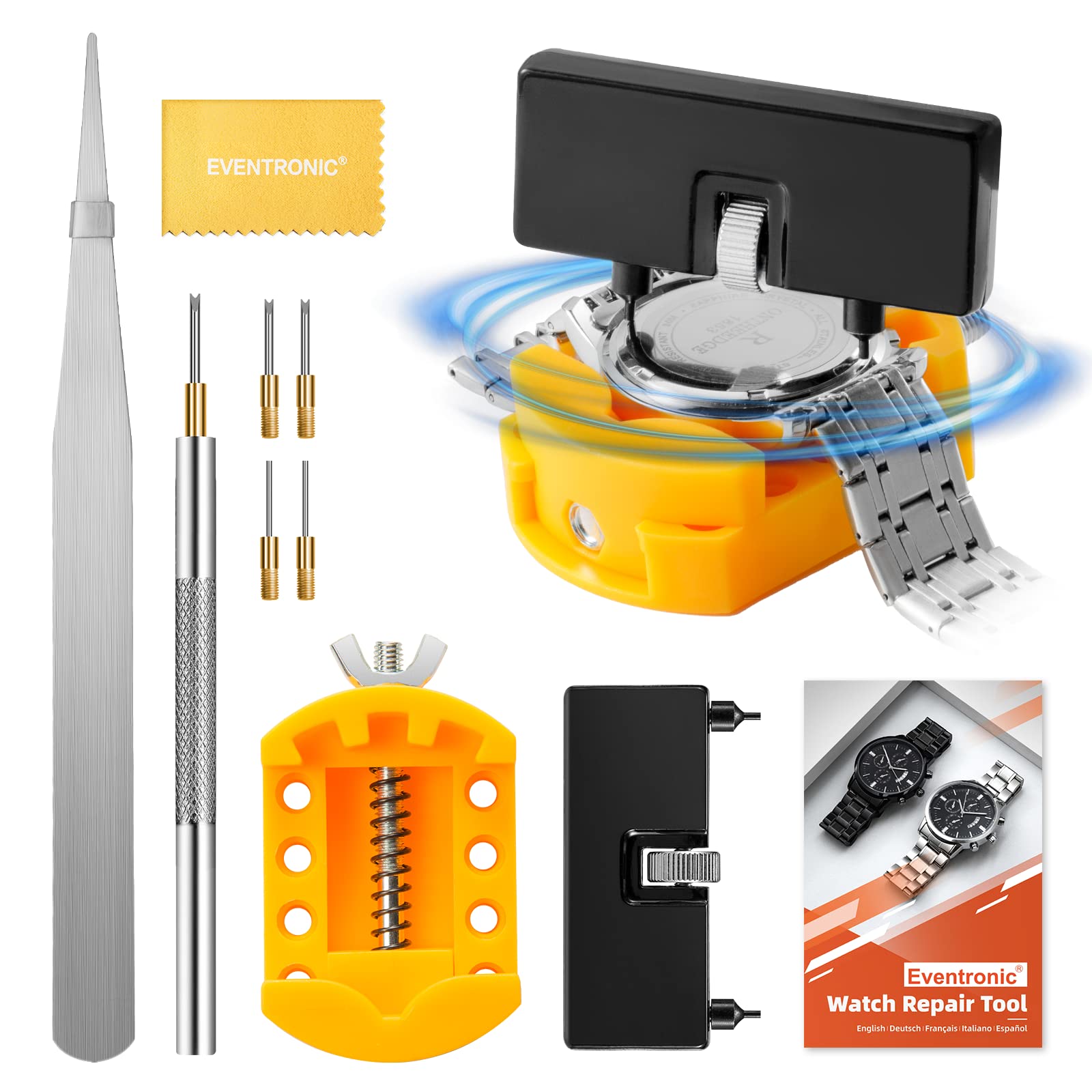 Eventronic Kit Complet Changement Pile Montre - Ouvre Boîtier, Outils Démontage Et Réparation Montres