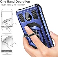 Vista 6 de Funda diseñada para Schok Volt SV55 con protector de pantalla [vidrio templado], funda protectora a prueba de golpes [grado militar] con soporte