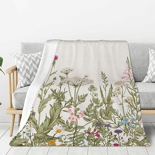 Miniatura 22 de Manta retro de los años 70 con diseño floral de hongos hippie de los años 70, manta suave de franela, acogedora y ligera, regalos de felpa para