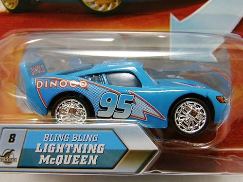 Miniatura 2 de DisneyPixar Cars 2 Movie 155 Die Cast Car con lenticular Ojos Series Bling Bling Lightning McQueen
