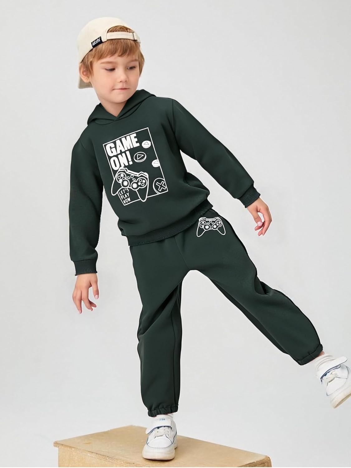 Cakaner Boys Sweatsuit Graphic Printed Hoodie Sweatshirt and Jogger Pant Sets Sizes 5-12 image 4