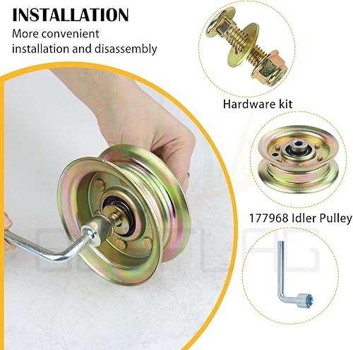 Miniatura 7 de 196106 polea con 532177968 Polea tensora que reemplaza Husqvarna 532196106 Polea tensora Husqvarna, 532197379 Polea tensora Husqvarna, 197379,