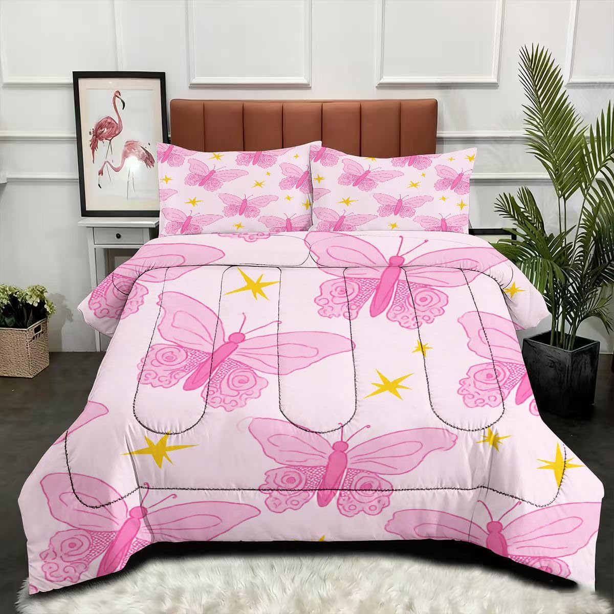Couette tempérée douce 200x200 cm lavable en machine avec ses deux taies assorties