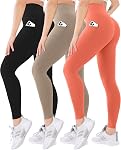 Blisset 3 Pack High Waisted Leggings for Women-Soft Athletic Tummy Control Pants for Running Yoga Workout Reg & Plus Size