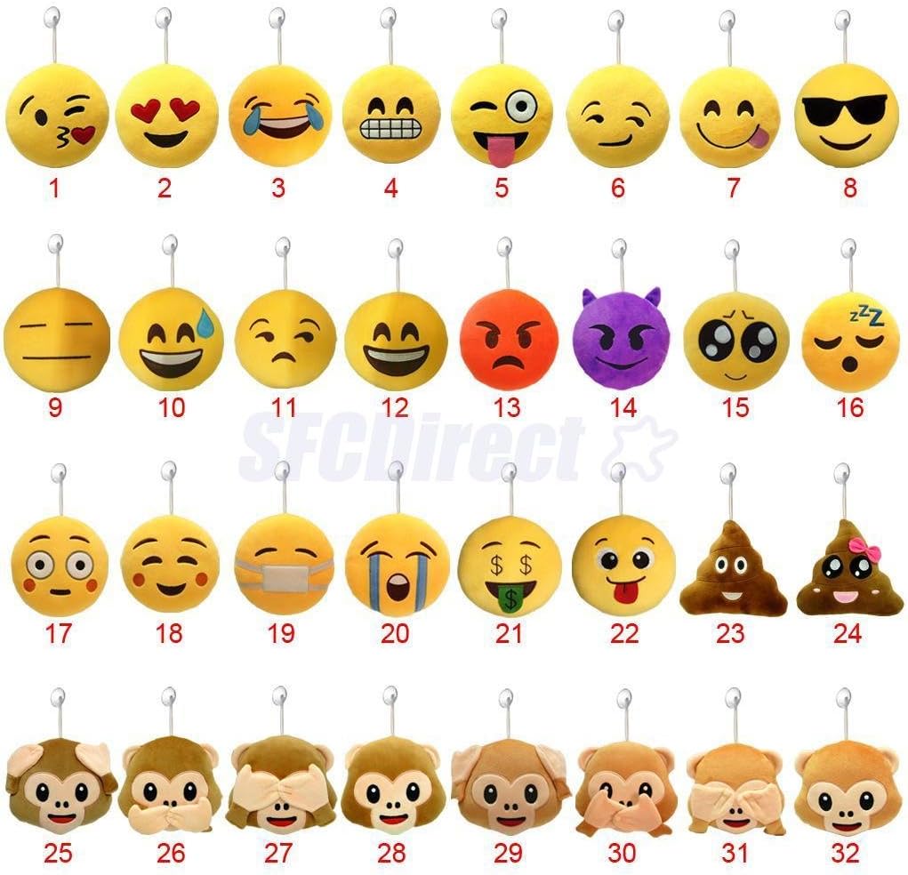 Amazon 6 インチのかわいい絵文字顔文字照れソフトぬいぐるみぬいぐるみのおもちゃの連結吸着ユニットの窓の装飾 インテリア オンライン通販