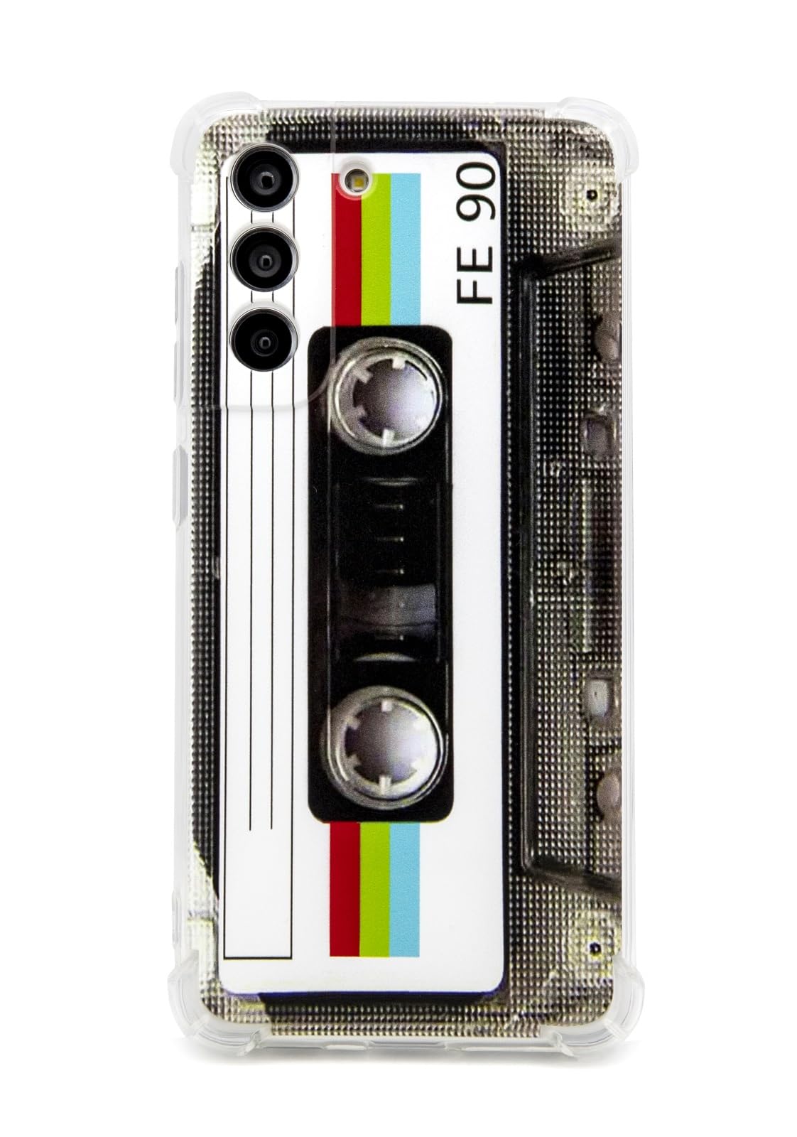 STINFIZTOL Phone Case Compatible with Galaxy S21 fe Case,80s Type Music Cassette Case Soft TPU Cover for Samsung Galaxy S21 FE Multicolor